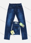 Wholesale Men's Button Pockets Labelled Embroidered Plain Thick High Stretch Jean 6025# - Liuhuamall