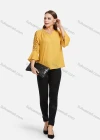 Wholesale Women's Casual V Neck Bell Sleeve Hollow Out Sleeve Plain Blouse - Liuhuamall