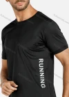 Wholesale Men's Sporty Short Sleeve Round Neck Slim Fit Quick Dry Plain Letter Print T-shirts - Liuhuamall
