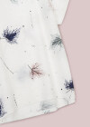 Wholesale Women's Summer Leaf Print Round Neck Short Sleeve Tee - Liuhuamall