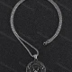 Wholesale Stainless Steel Carved Chain Necklace GL0076# Silver Clothing Wholesale Market Liuhua