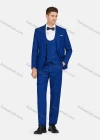 Wholesale Men's Formal Lapel Plain Pockets Blazer & Double Breasted Vest & Pant 3 Pieces Suit Sets - Liuhuamall