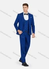 Wholesale Men's Formal Lapel Plain Pockets Blazer & Double Breasted Vest & Pant 3 Pieces Suit Sets - Liuhuamall