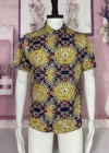 Wholesale Men's Casual Allover Print Baroque Style Short Sleeve Shirt - Liuhuamall