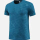 Men's Athletic Quick Dry Abstract Print Round Neck Short Sleeve Tee 547# Cerulean Clothing Wholesale Market -LIUHUA