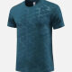 Men's Athletic Quick Dry Abstract Print Round Neck Short Sleeve Tee 547# Dark Cerulean Clothing Wholesale Market -LIUHUA