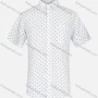 Wholesale Men's Business Collared Short Sleeve Button Down Polka Dot Print Shirts preview