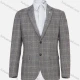 Wholesale Men's Casual Slim Fit Lapel Collar Pockets Plaid Single Breasted Patch Sleeve Blazer Jackets Gray Clothing Wholesale Market Liuhua