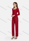 Wholesale Women's Casual Plain Long Sleeve Button Down Crop Top 2-Piece Set - Liuhuamall