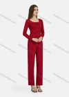 Wholesale Women's Casual Plain Long Sleeve Button Down Crop Top 2-Piece Set - Liuhuamall