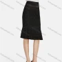 Wholesale Women's Elegant High Waist Rhinestone Appliques Lace Embroidery Layered Hem Knee Length Skirts preview