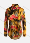 Wholesale Women's Vintage Long Sleeve Floral Pattern Collared Button Down Shirt 23068# - Liuhuamall