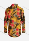 Wholesale Women's Vintage Long Sleeve Floral Pattern Collared Button Down Shirt 23068# - Liuhuamall