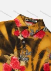 Wholesale Women's Vintage Long Sleeve Floral Pattern Collared Button Down Shirt 23068# - Liuhuamall