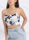 Wholesale Women's Casual Spaghetti Strap Tie Dye Print Crop Cami Top - Liuhuamall