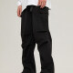 Men's Casual Multiple Pockets Pleated Plain Cargo Long Pant With Belt Black Clothing Wholesale Market -LIUHUA