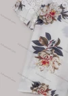 Wholesale Women's Flounce Sleeve Crew Neck Floral Print Lace Blouse - Liuhuamall