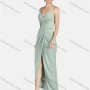 Wholesale Women's Plain Wrap Pleated Wrap Hem Spaghetti Straps Cami Maxi Cocktail Dress 005# preview