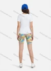 Wholesale Women's Sporty Elastic Waist Cartoon Print Biker Shorts - Liuhuamall