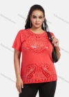 Wholesale Women's Elegant Round Neck Floral Sequin Embroidery Short Sleeve T-Shirt - Liuhuamall