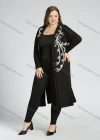 Wholesale Women's Plus Size Casual Long Sleeve Open Front Embroidery Cardigan - Liuhuamall