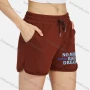 Wholesale Women's Casual Letter Print Side Slit Drawstring Shorts 2203# preview
