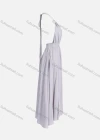 Wholesale Women's Sexy Plain Shirred Backless Peplum Shirred Maxi Halter Dress - Liuhuamall