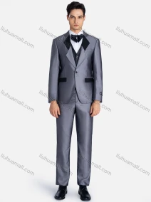 Wholesale Men's Formal Lapel Colorblock One Button Blazer & Waistcoat & Pants 3 Pieces Suit Set, LIUHUA CLOTHING WHOLESALE