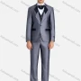 Wholesale Men's Formal Lapel Colorblock One Button Blazer & Waistcoat & Pants 3 Pieces Suit Set preview