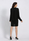 Wholesale Women's Notch Neck Long Sleeve Embroidery Knee Length Dress - Liuhuamall