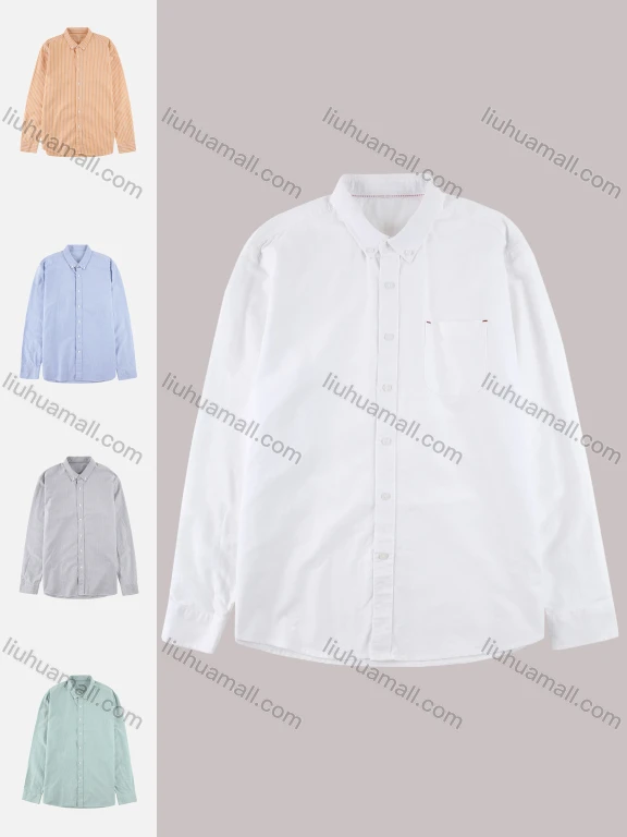 Wholesale Men's 100% Cottn Striped Print Casual Shirt