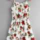 Women's Drawstring Floral Print Ruffle Hem Cami Dress Custom Color Clothing Wholesale Market -LIUHUA