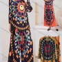 Wholesale Women's Casual Vintage Print Collared Button Down Long Sleeve Shirts & Ankle Length Wide Leg Pants 2 Piece Set 3181# preview