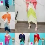 Wholesale Women's Coloblock Tassel Fringe Trim Layered Long Sleeve Maxi Dress 3189# preview