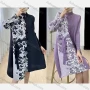 Wholesale Women's Casual Stand Collar Splicing Floral Print Long Sleeve Short Shirt Dress preview