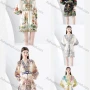 Wholesale Women's Casual V Neck Floral Print High Waist Long Sleeve Short Dress preview