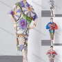 Wholesale Women's Casual Allover Print Graphic Collared Button Down Pleated Half Sleeve Midi Dress preview