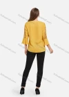Wholesale Women's Casual V Neck Bell Sleeve Hollow Out Sleeve Plain Blouse - Liuhuamall