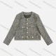 Wholesale Women's Elegant Woolen Round Neck Button Up Pocket Buckled Cuff Jacket Gray Guangzhou Clothing Wholesale Market & Suppliers -LIUHUAMALL