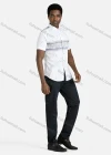 Wholesale Men's Abstract Print Button Down Short Sleeve Casual Shirt - Liuhuamall
