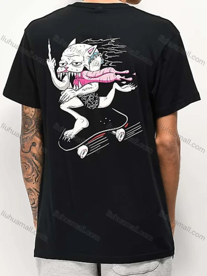 Wholesale Men's Round Neck Short Sleeve Hip-hop Cartoon Graphic T-Shirt 3557#