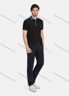 Wholesale Men's Casual Plain 100% Cotton Short Sleeve Labelled Polo Shirt 2# - Liuhuamall