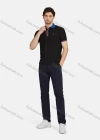 Wholesale Men's Casual Plain 100% Cotton Short Sleeve Labelled Polo Shirt 2# - Liuhuamall