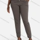 Wholesale Women's Casual Slim Fit Jacquard Plain Drawstring Pockets High Waist Pants Dim Gray Clothing Wholesale Market Liuhua