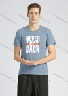 Wholesale Men's Cotton Round Neck Short Sleeve Slogan Graphic T-Shirt - Liuhuamall