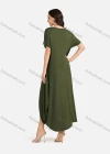Wholesale Women's Sexy Crew Neck Short Sleeve Loose Fit Dress 8809# - Liuhuamall