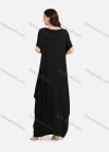 Wholesale Women's African Crew Neck Letter Short Sleeve Pockets Loose Fit Maxi Dress 8802# - Liuhuamall