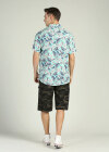 Wholesale Men's Vacation Allover Tropical Print Short Sleeve Button Down Casual Shirt - Liuhuamall