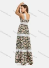 Wholesale Woman's Fashion V Neck Sleeveless Guipure Lace Floral Print Tank Dress  - Liuhuamall