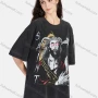 Wholesale Women's Hip Hop Crew Neck Short Sleeve Loose Fit Graphic Letter T-shirt preview